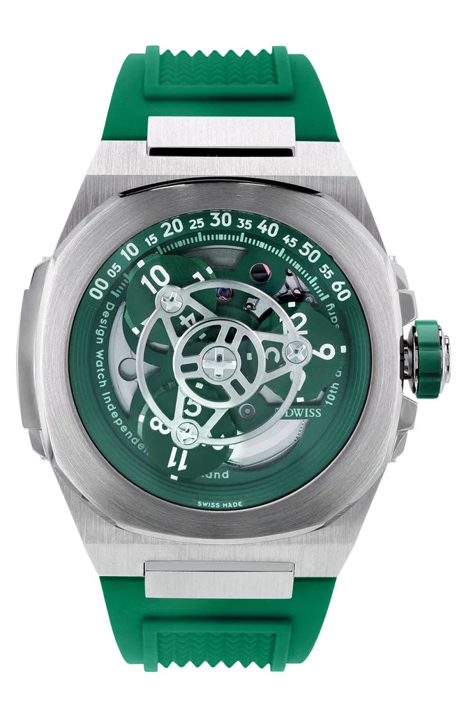 DWISS DWISS M3W M3W-green-rubber 42 mm kol saati