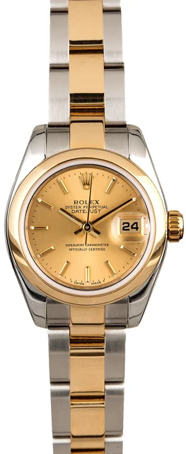Rolex Datejust 179163 Champagne Index Dial 179163CSO kol saati