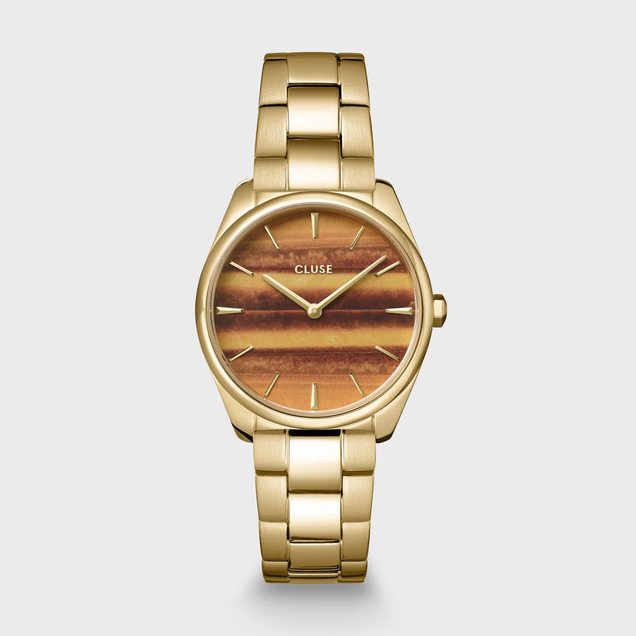 CLUSE Féroce Petite Watch Steel Tiger's Eye, Gold Colour CW11218 31.5 mm kol saati