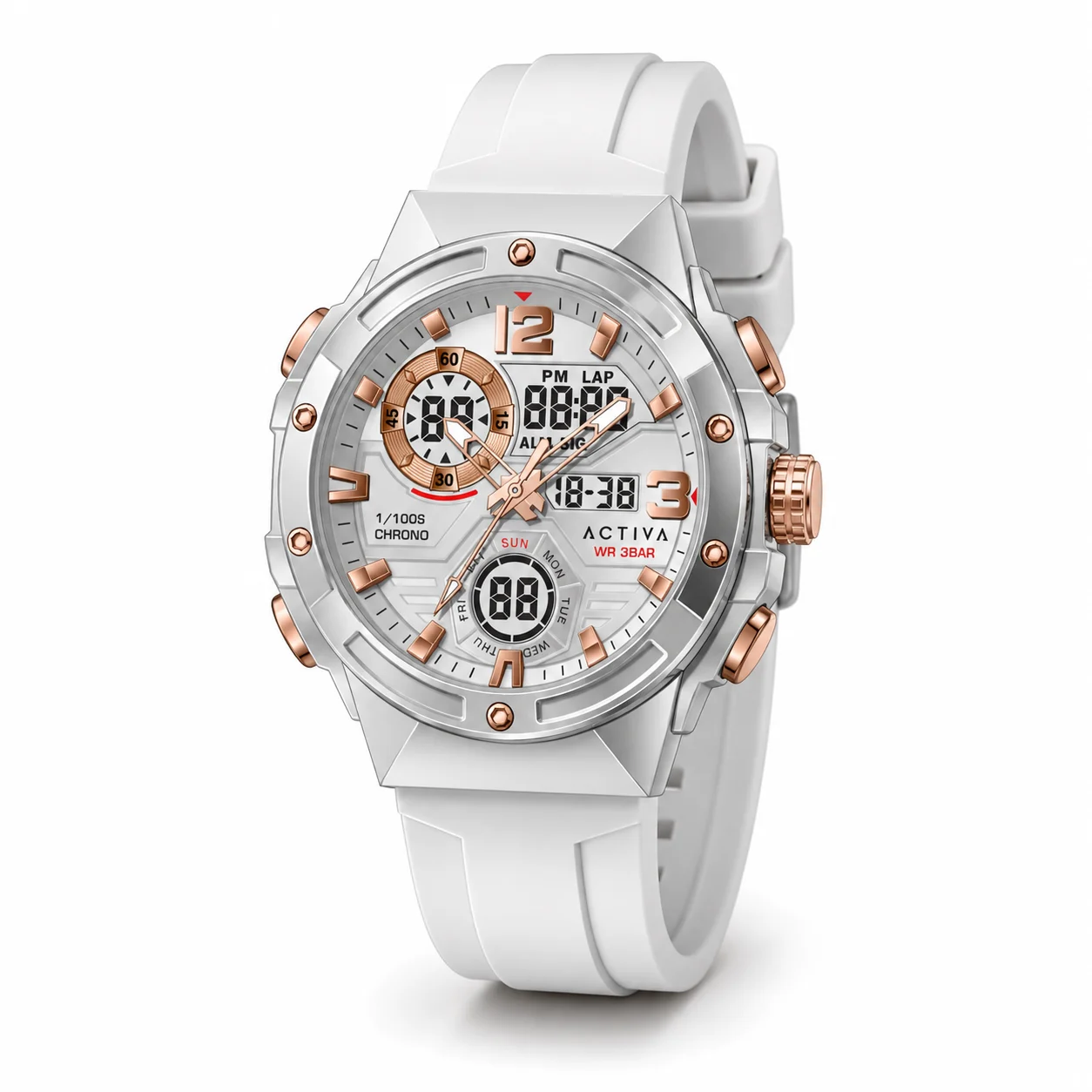 Activa Virtux X Invicta Digital Watch - 51mm. White (ACW8118-002) 51 mm kol saati