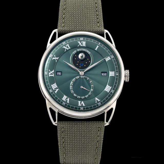 De Bethune Perpetual Calendar Green Dial Titanium DB25QPATIS4 POC210009N38676 kol saati