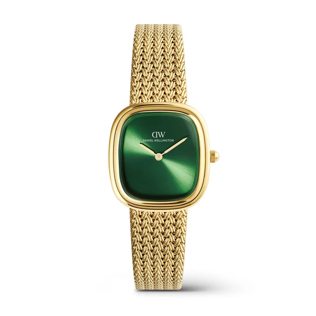 DANIEL WELLINGTON Margot Braided Mesh Emerald Gold DW00100967 kol saati