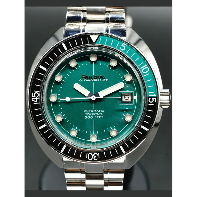 Bulova Devil Diver Green Dial 96B322 210000021775 kol saati