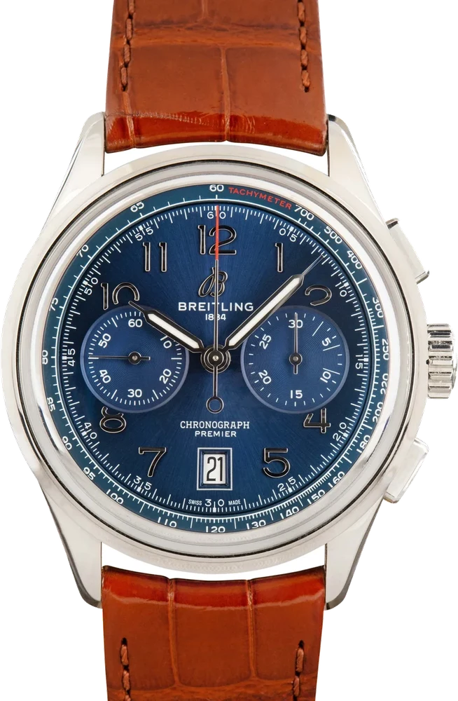 Breitling Premier Chronograph Blue Dial AB0145171C1P1 42 mm kol saati