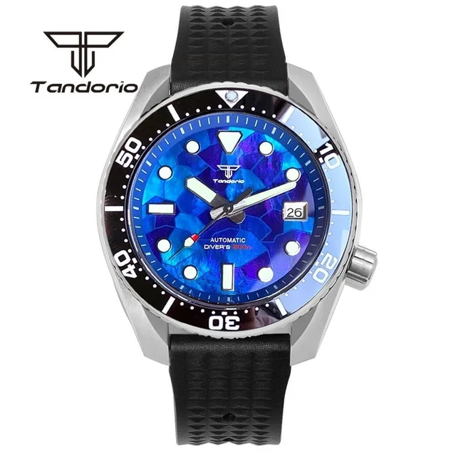 Wristfull Tandorio NH35A SBDX001 TD214M 42.5mm 20Bar Dive Automatic Sapphire MOP Diver 14: