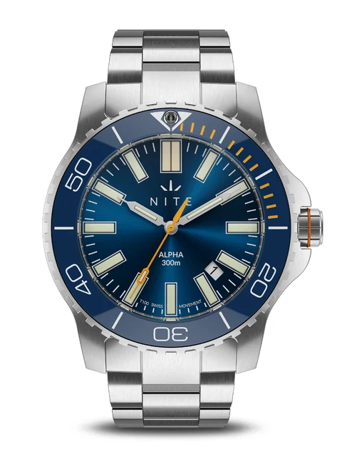 Nite Watches ALPHA208ST100BLUE kol saati