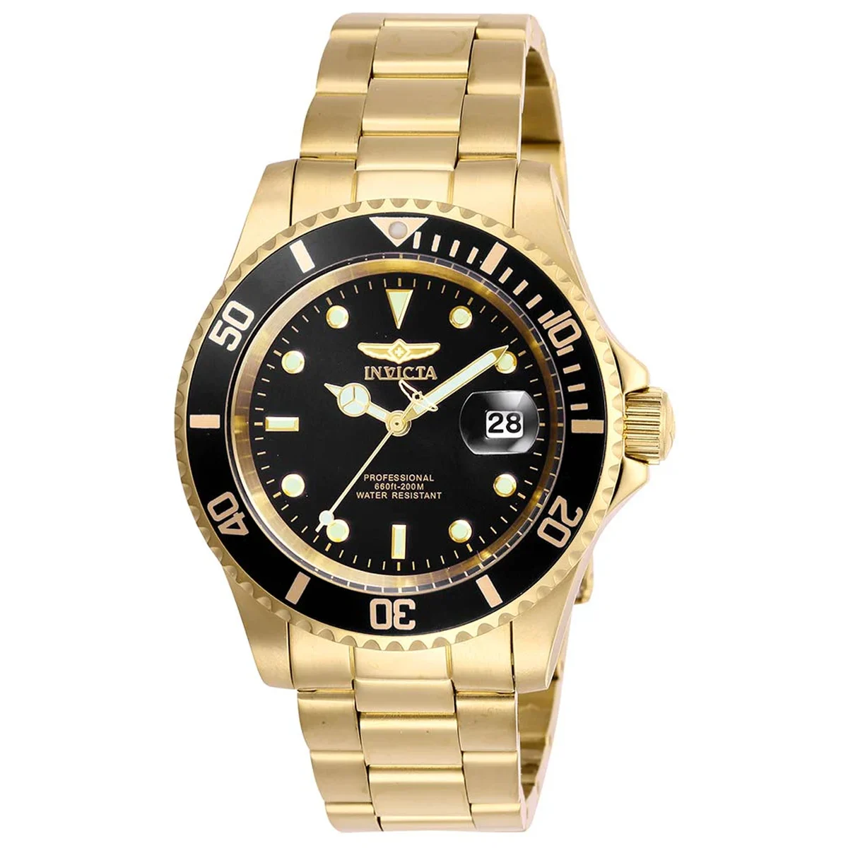 Invicta Pro Diver Coastpath Watch - 40mm. Gold (26975) 40 mm kol saati