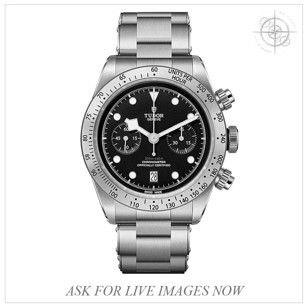 Tudor Heritage Black Bay Chrono Black Dial 210009N35850 41 mm kol saati