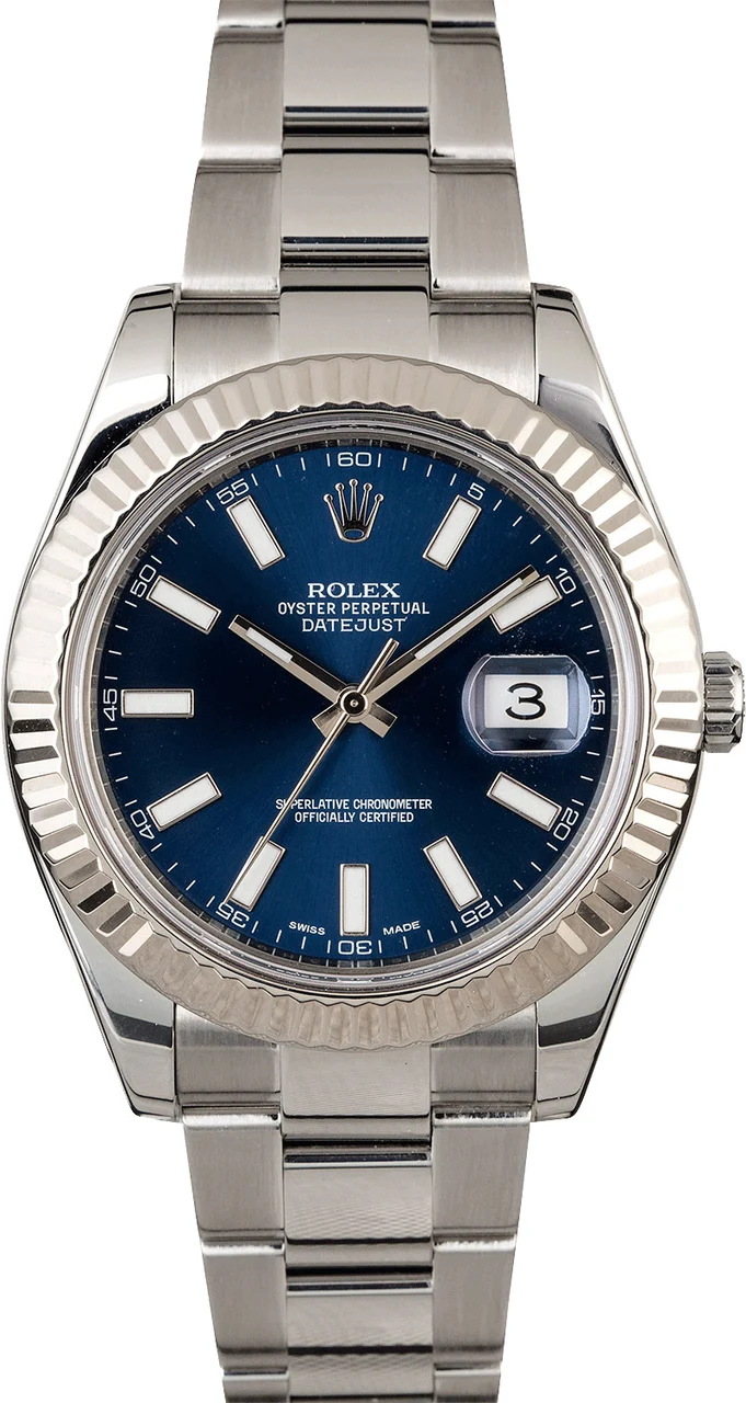 Rolex Datejust II 116334BLSO Blue Dial 41 mm kol saati