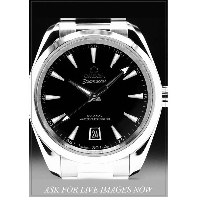 OMEGA Seamaster Aqua Terra 150M 38mm Black Steel on Bracelet 210000078149 38 mm kol saati