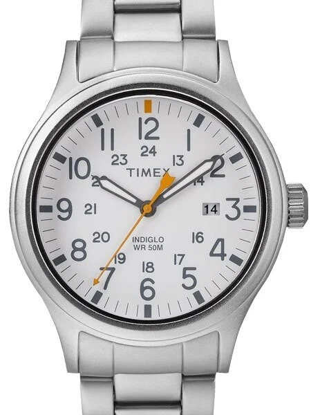 Timex Allied Quartz Watch with White Dial and INDIGLO Night-Light #TW2R46700VQ 40 mm kol saati