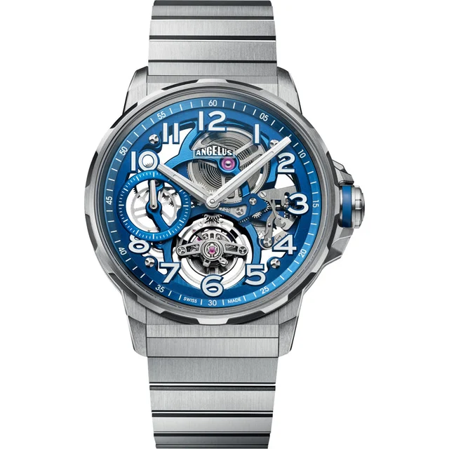 Angelus Flying Tourbillon Titanium Blue 0TSZF.U01A.M009T kol saati