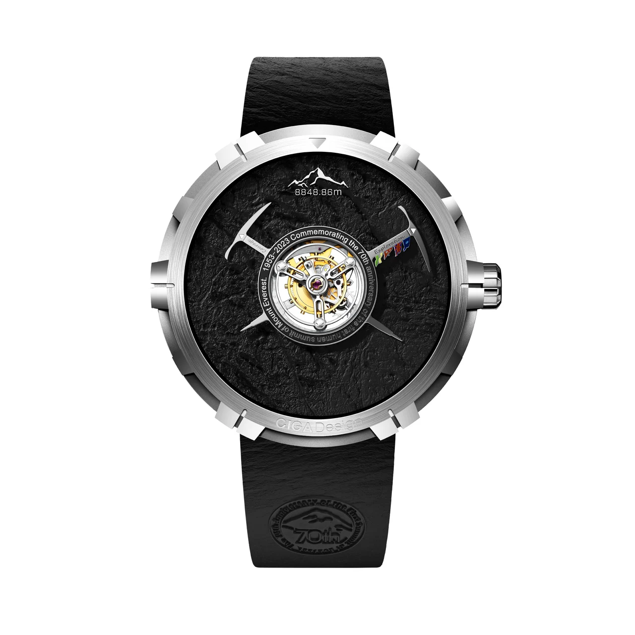 CIGA Design Central Tourbillon Watch · Everest 70TH Anniversary Edition U051-TB01-W6B kol saati