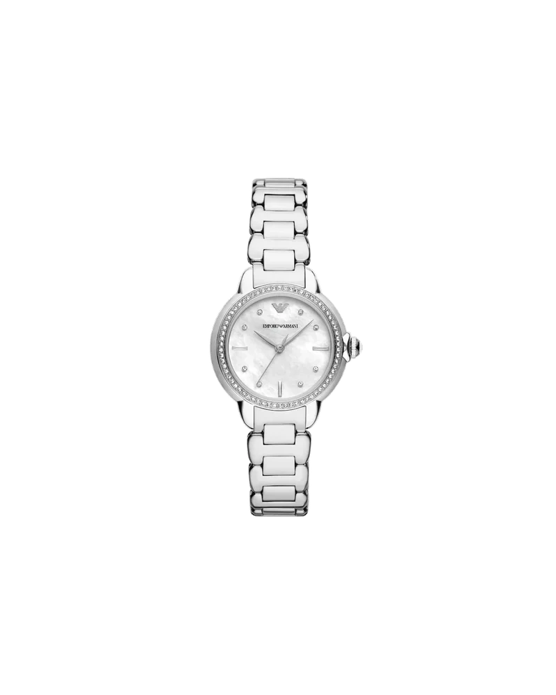 Emporio Armani Three-Hand Stainless Steel Watch AR11596 32 mm kol saati
