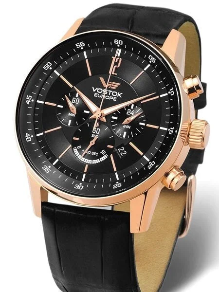 Vostok Europe Vostok-Europe Gaz-Limo Quartz Chronograph with 24-Hour Sub-Dial #5619296 kol saati