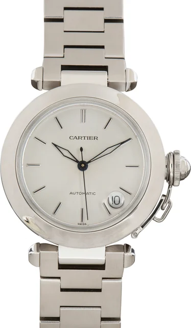 Cartier Pasha C Ref W31010M7 Silver Dial kol saati