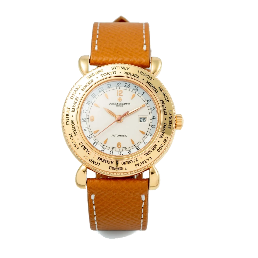 Vacheron Constantin VACHERON CONSTANTIN REF. 48250/000R, SELF-WINDING, CENTRE-SECONDS, WORLD TIME, DATE; "EVASION WORLD TIME", LIMITED EDITION OF 100 PIECES; 18K PINK GOLD kol saati