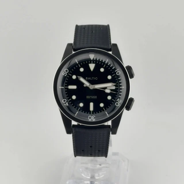 Baltic Aquascaphe Dual-Crown PVD Black kol saati