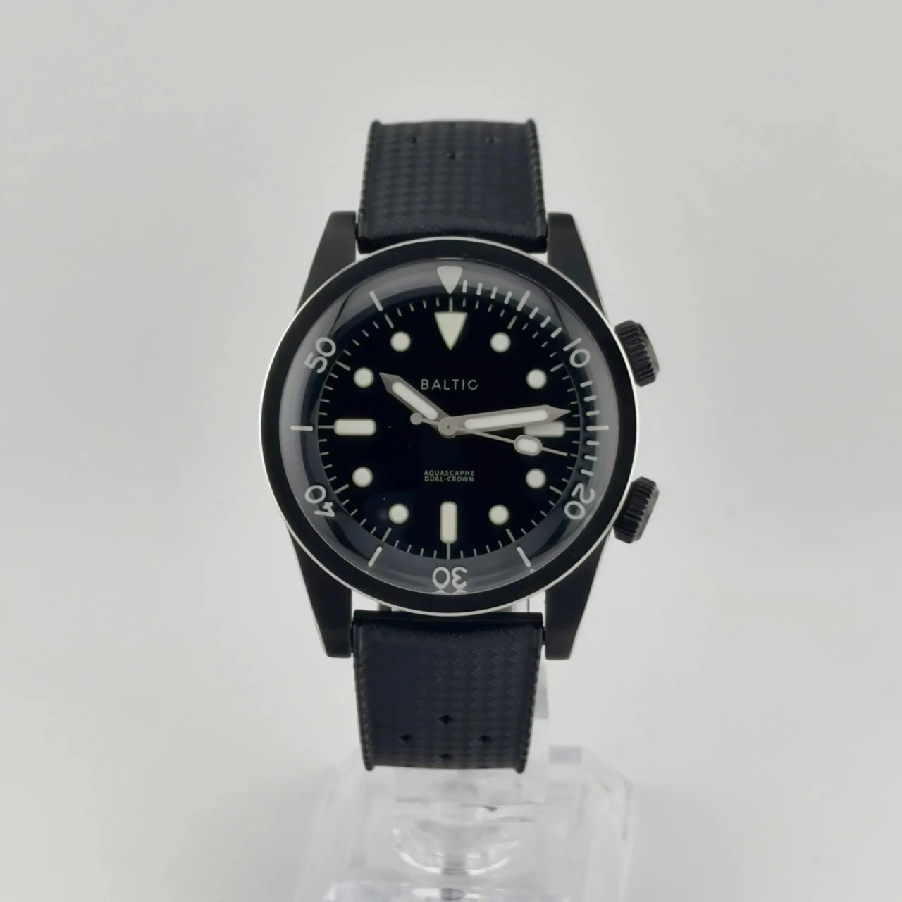 Baltic Aquascaphe Dual-Crown PVD Black 39 mm kol saati