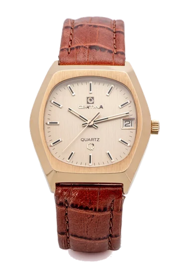Certina Watch Adolf et Alfred Kurth Ref. 755.3519.68, quartz, centre-seconds, date, gold d