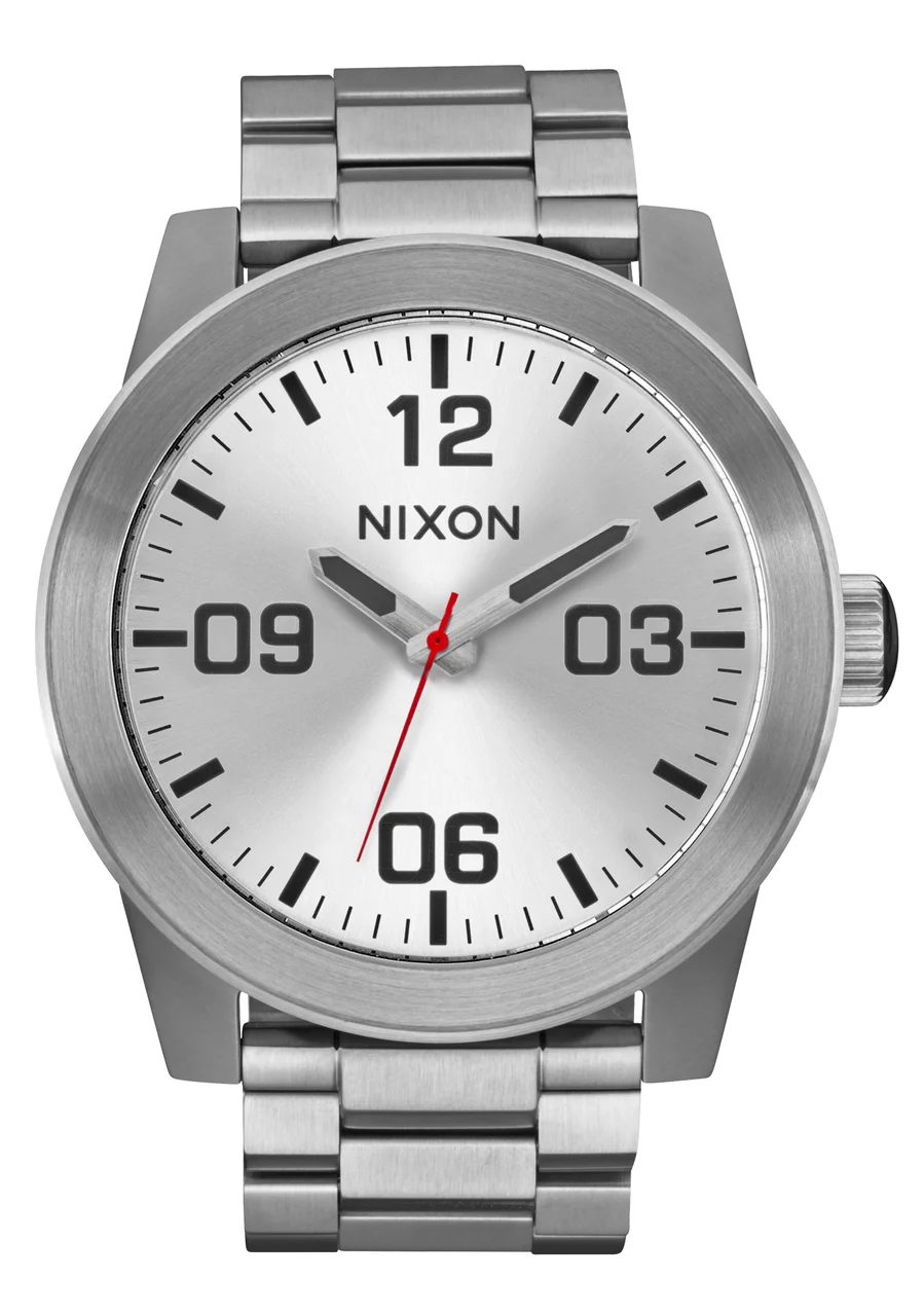 Nixon US Corporal Stainless Steel - White / Silver A346-179-00 48 mm kol saati