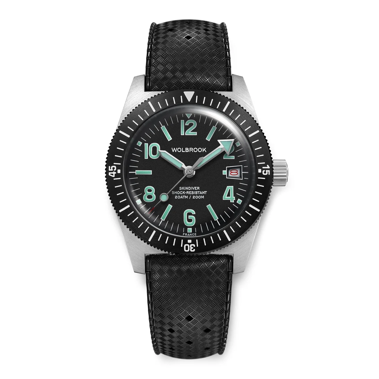 Wolbrook 26-SA38E-001-RB1-BLK-STL-LE1 38 mm kol saati