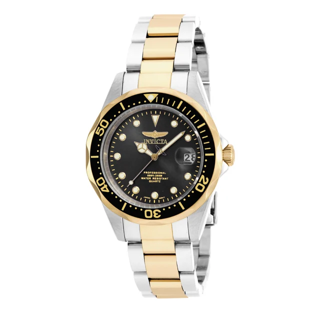 Invicta Pro Diver Watch - 37.5mm, Steel, Gold (ZG-17049) kol saati