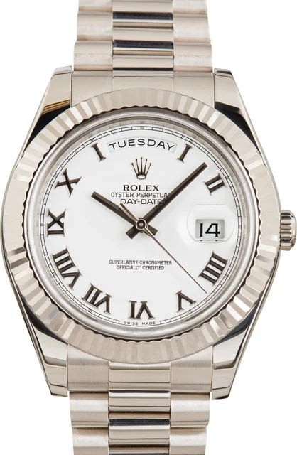 Rolex Day-date Ii White Gold 218239 kol saati