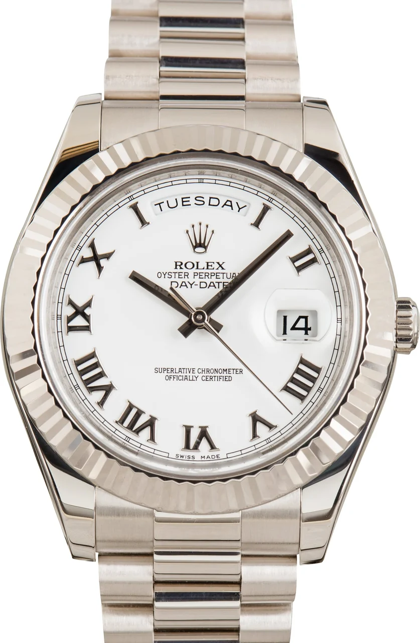 Rolex Day-date Ii White Gold 218239 41 mm kol saati