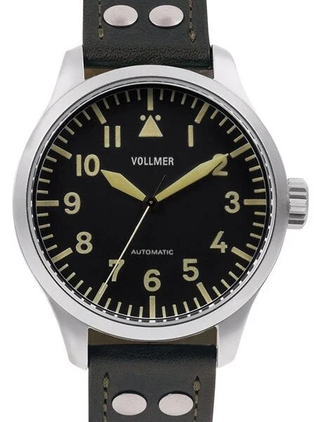 Vollmer Vintage Type A, 47mm Swiss Automatic Aviator Watch with Sapphire Crystal #V3H142 k