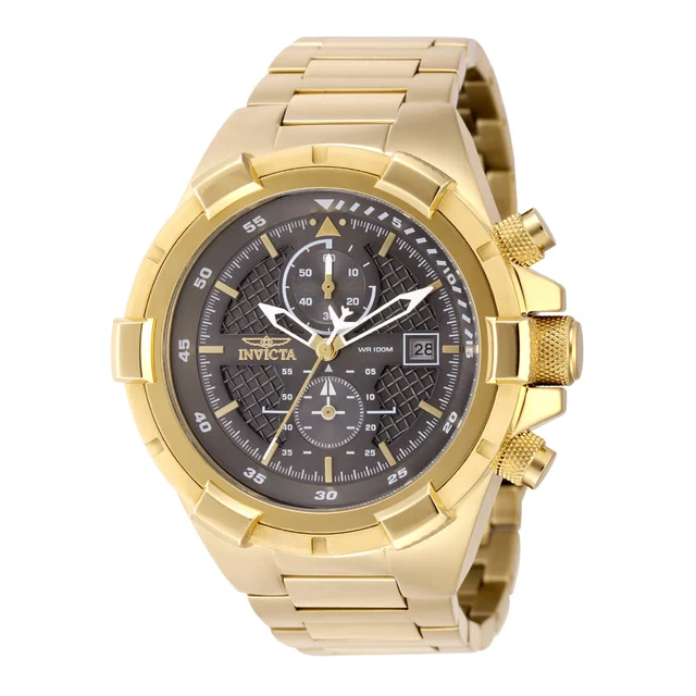 Invicta Aviator Falcon Watch - 50.5mm. Gold (49254) kol saati