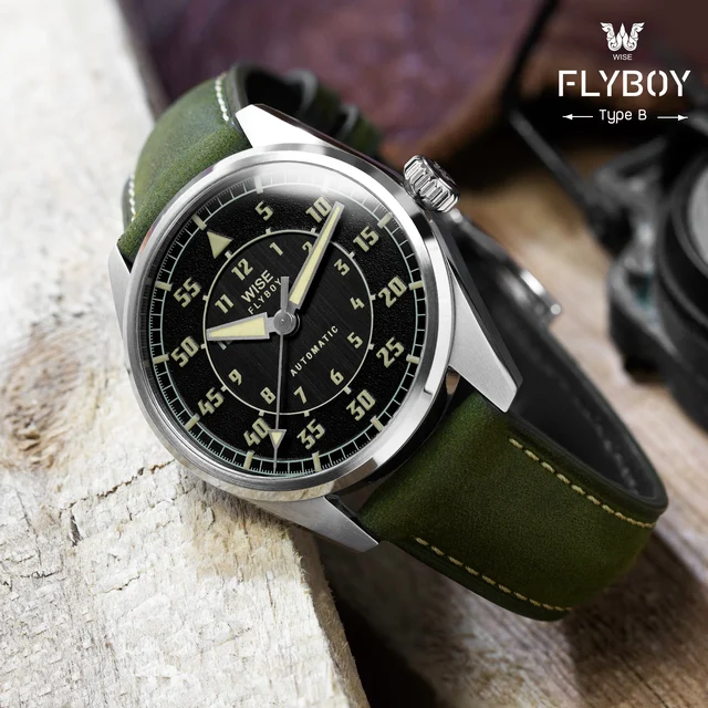 WISE FLYBOY FLB-01 Type B Stainless Steel 904L kol saati