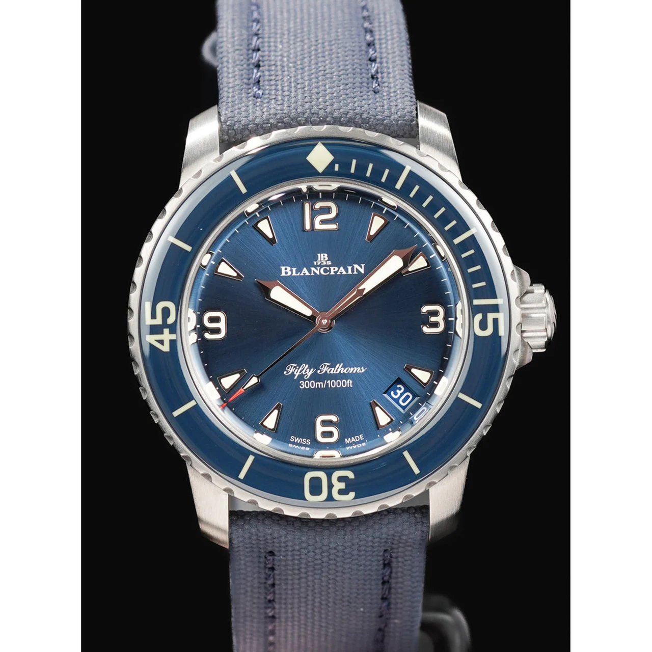 Blancpain Fifty Fathoms Automatic 42mm Blue Dial POC210000083548 42.3 mm kol saati