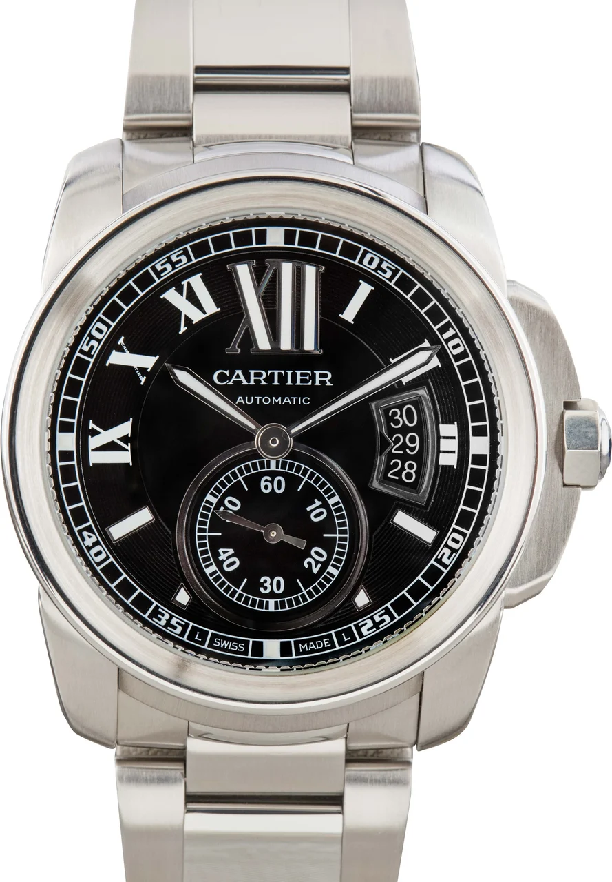 Cartier Caliber De Ref W7100016 Black Dial 42 mm kol saati