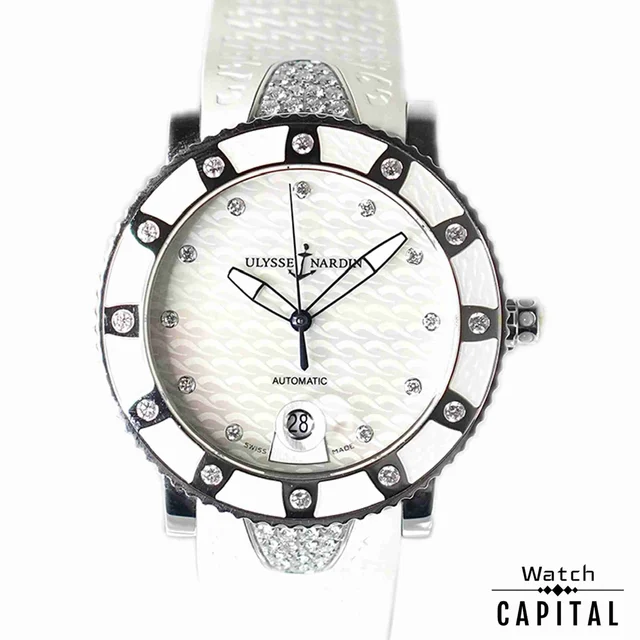 Ulysse Nardin Diver 8103-101 Pre-Owned Ulysse Nardin Lady Diver 8103-101 kol saati