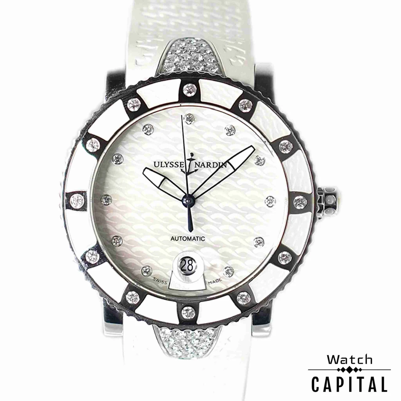 Ulysse Nardin Diver 8103-101 Pre-Owned Ulysse Nardin Lady Diver 8103-101 40 mm kol saati