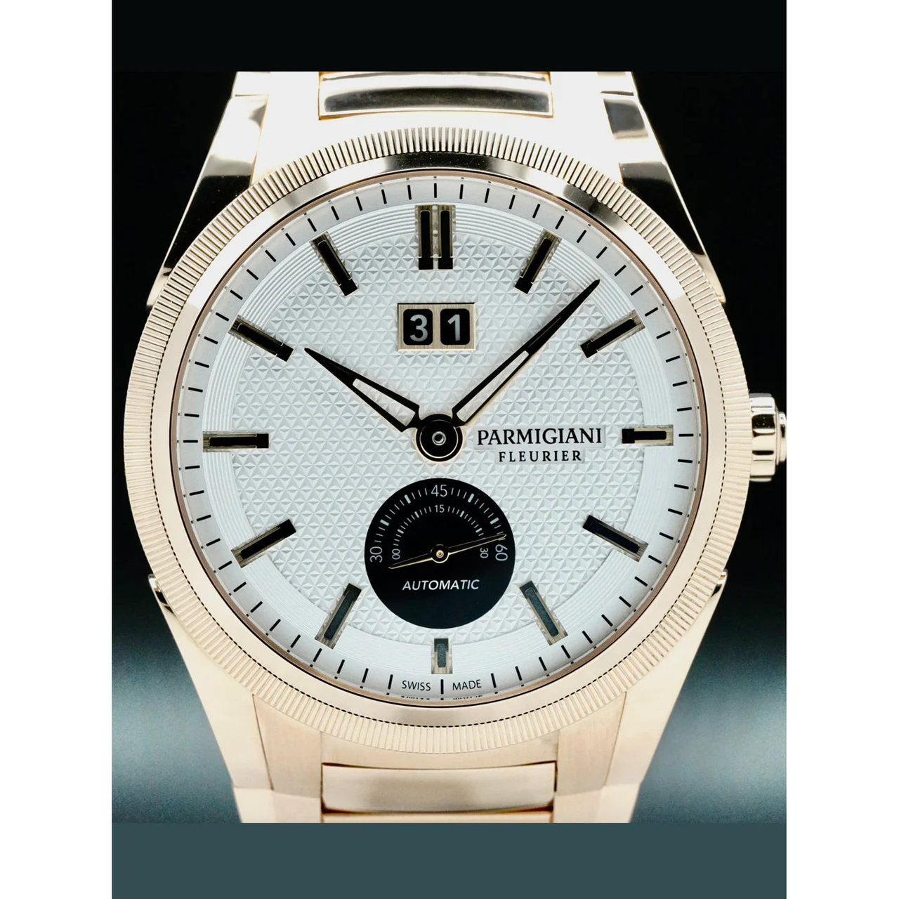 Parmigiani Fleurier Tonda GT Rose Gold Silver Black 210000056734 42 mm kol saati