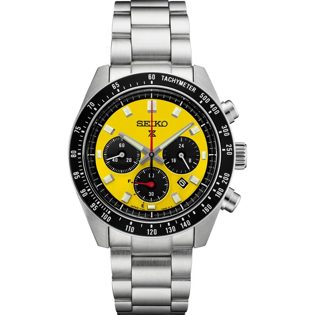 Seiko Prospex Speedtimer Solar Chronograph Yellow Dial SSC929 kol saati