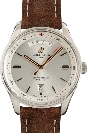 Breitling Premier Automatic Day & Date 40 Silver Dial A45340211G1P1 kol saati