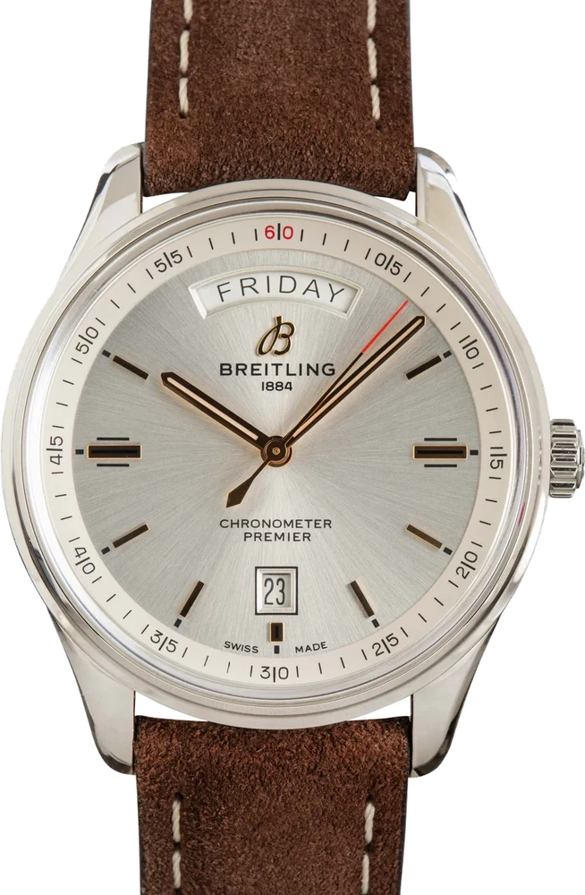 Breitling Premier Automatic Day & Date 40 Silver Dial A45340211G1P1 kol saati