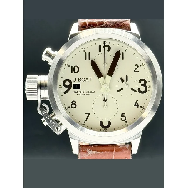 U-Boat Boat U-7750/43 Flightdeck Automatic Cream Dial 210000076032 kol saati