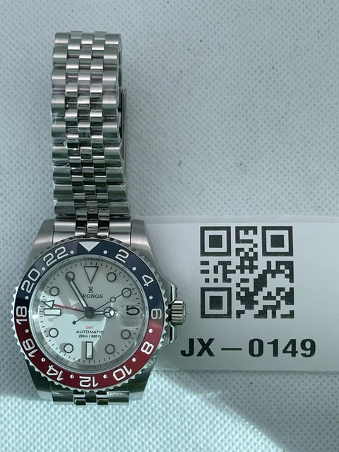 Cronos Watch Store ★Cronos NH34 GMT Automatic Men Watch L6020M 美国仓二手退货已记损-编号JX-0149 kol sa