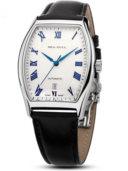Sea-Gull Classic Tonneau Automatic Dress Watch with Sapphire Crystal #849.402 39 mm kol saati
