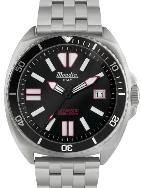 Mondia Meter Automatic Dive Watch with Black Dial #MI788SS-BK-01BK-BM 40.5 mm kol saati