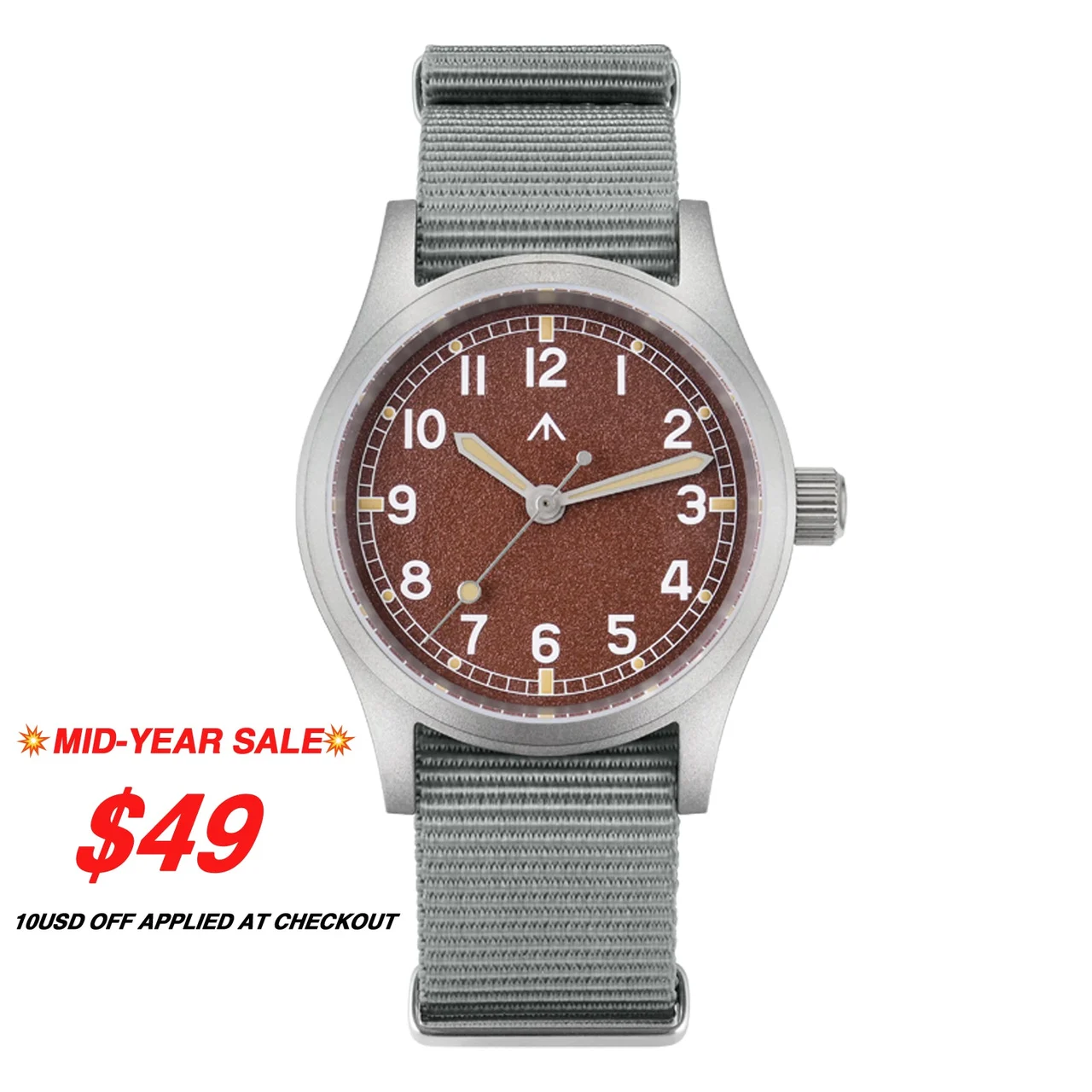 MILITADO MILITADO ML12B-红棕盘-灰蓝色表带-VH31 38 mm kol saati
