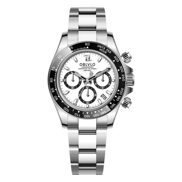 OBLVLO Strap ,ice White Dial RX-DY-YWYS RX Series,40mm,Steel Strap ,ice White Dial RX-DY-YWYS 40 mm kol saati
