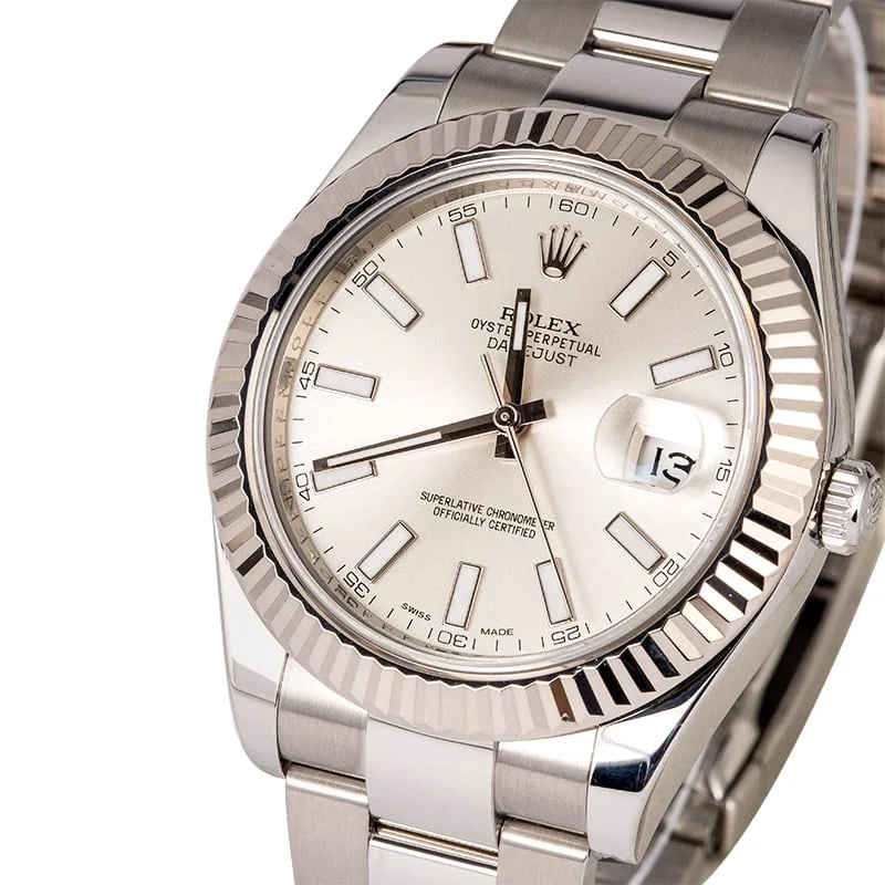 Rolex Datejust 116334 Silver Dial 116334SSO 41 mm kol saati