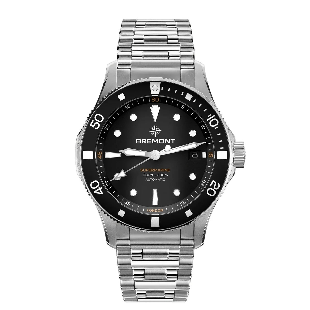 Bremont Supermarine SM40-DT-SS-BK-B 40 mm kol saati