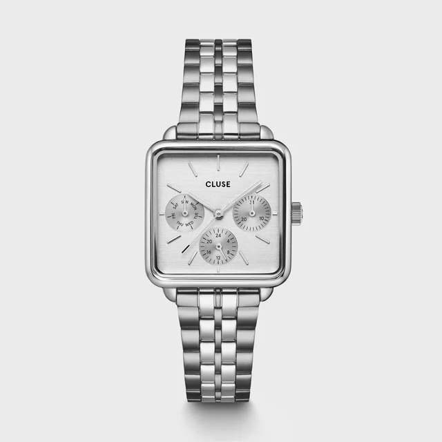 CLUSE Tétragone Multifunction Watch Steel, Full Silver Colour CW13802 kol saati