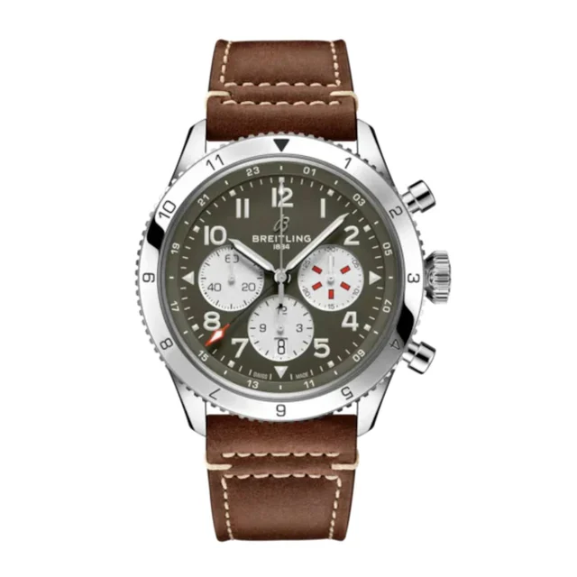 Breitling Super AVI B04 GMT AB04452A1L1X1 46mm Green Dial St kol saati